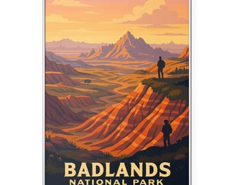 Badlands National Park Photo Print,  South Dakota Poster Print, National Parks Wall Art | Modern | Office | Home Decor