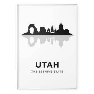 Utah The Beehive Stat Photo Print, City Skyline Poster Print, Modern Travel Wall Art | Modern | Office | Home Decor