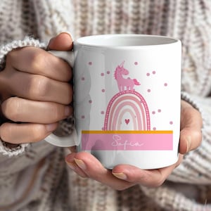 Personalisierte Einhorn Tasse, Freundschaft Geschenkideen, Benutzerdefinierte Name Tasse, Einzigartige Geschenk, Geburtstagsgeschenk Tasse, personalisierte Kindertasse, niedliche kundenspezifische Tasse