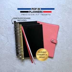 A5 Slim Ring Binder for Coach Notebook Insert - Acrylic Agenda Converter | Pop In Planners
