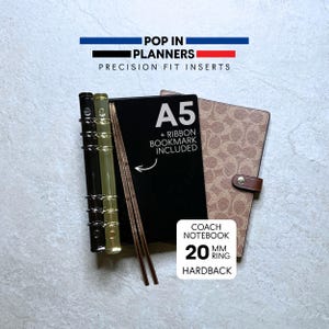 A5 20mm Ring Binder for Coach Notebook Insert - Acrylic Agenda Planner Converter