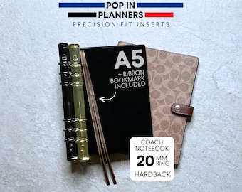 A5 20mm Ring Binder for Coach Notebook Insert - Acrylic Agenda Planner Converter