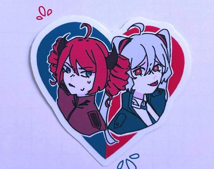 Dai Rin Sticker Hatsune Miku and Kasane Teto Dai Daikirai Mikuteto Vocaloid Glossy ...