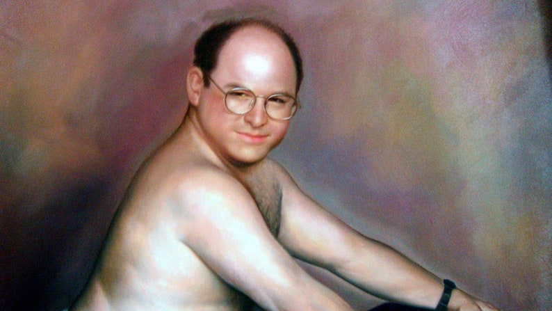 Seinfeld George Costanza Timeless Art of Seduction hand painting on canvas, 24x36, 100% money-back guarantee image 2