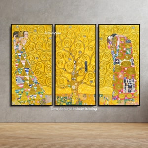 Gustav Klimt Tree of Life reproduction oil painting on canvas, gold paint, made to order, 100% money back guarantee image 5