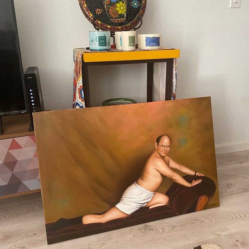 Seinfeld George Costanza Timeless Art of Seduction hand painting on canvas, 24x36, 100% money-back guarantee image 6