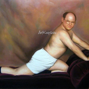 Seinfeld George Costanza Timeless Art of Seduction hand painting on canvas, 24x36, 100% money-back guarantee image 1