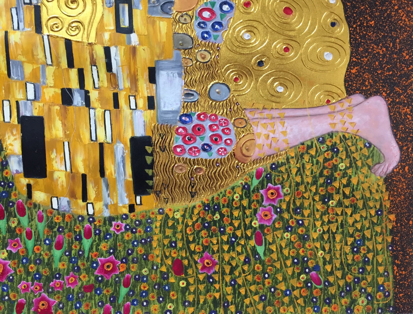 Gustav Klimt the Kiss Exceptionally Detailed Reproduction Gustav Klimt the Kiss Exceptionally Detailed Reproduction