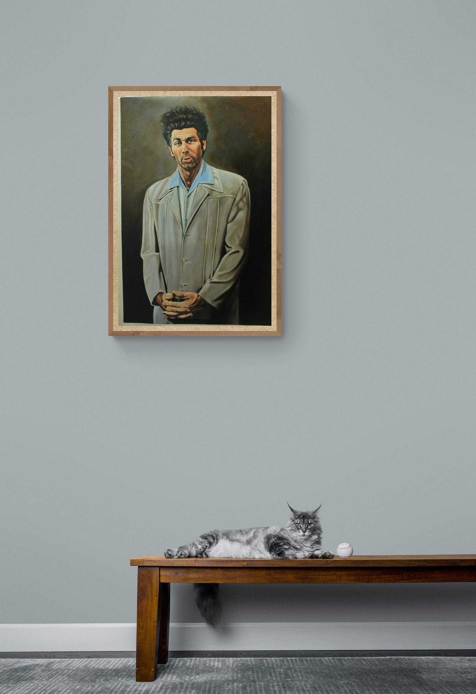 Seinfeld Cosmo Kramer reproduction painting 24x36. 100 Etsy