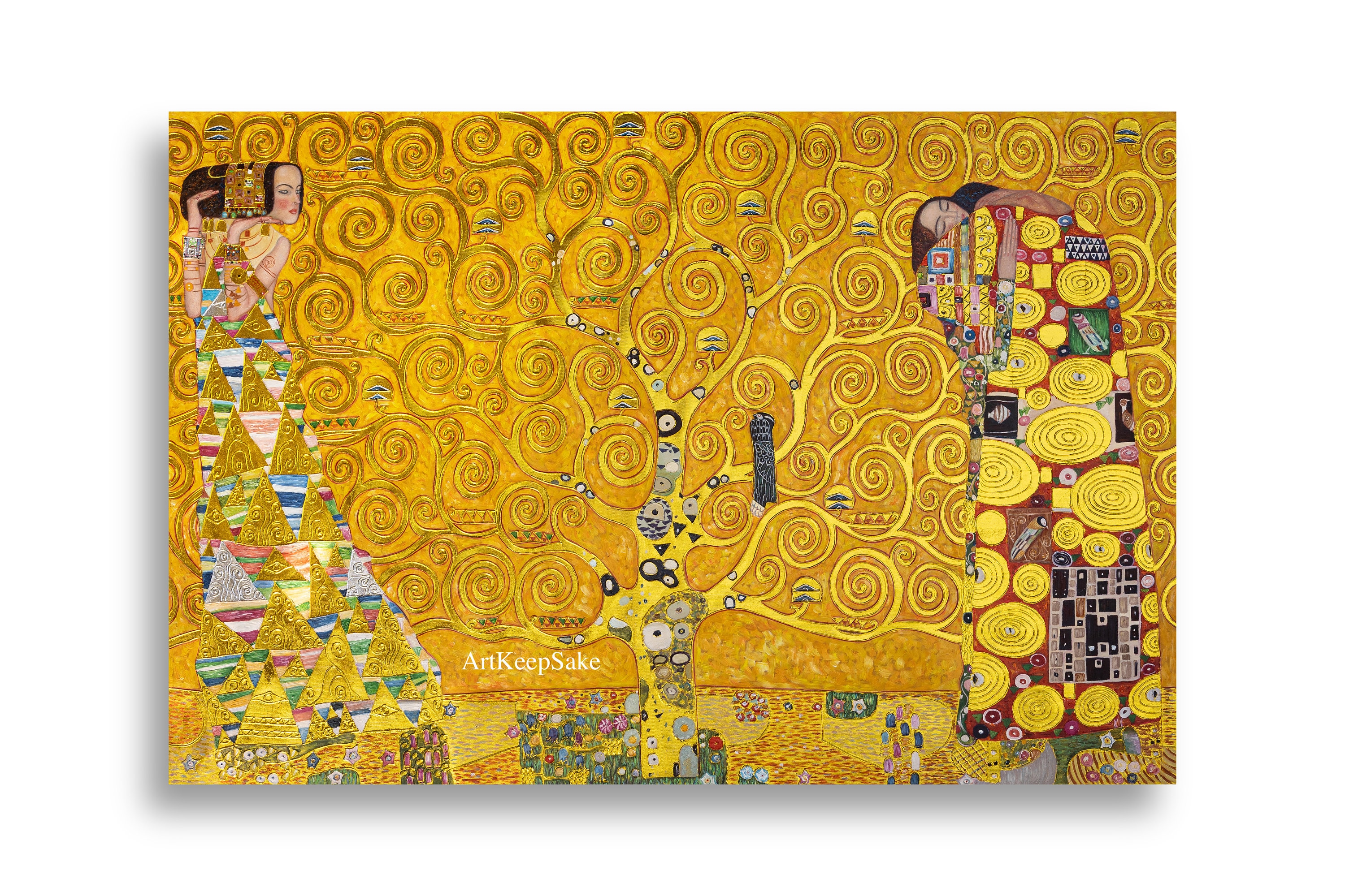 Tree Of Life Stoclet Frieze Detail Of The Left Hand Side Tote Bag by Gustav  Klimt - Bridgeman Prints