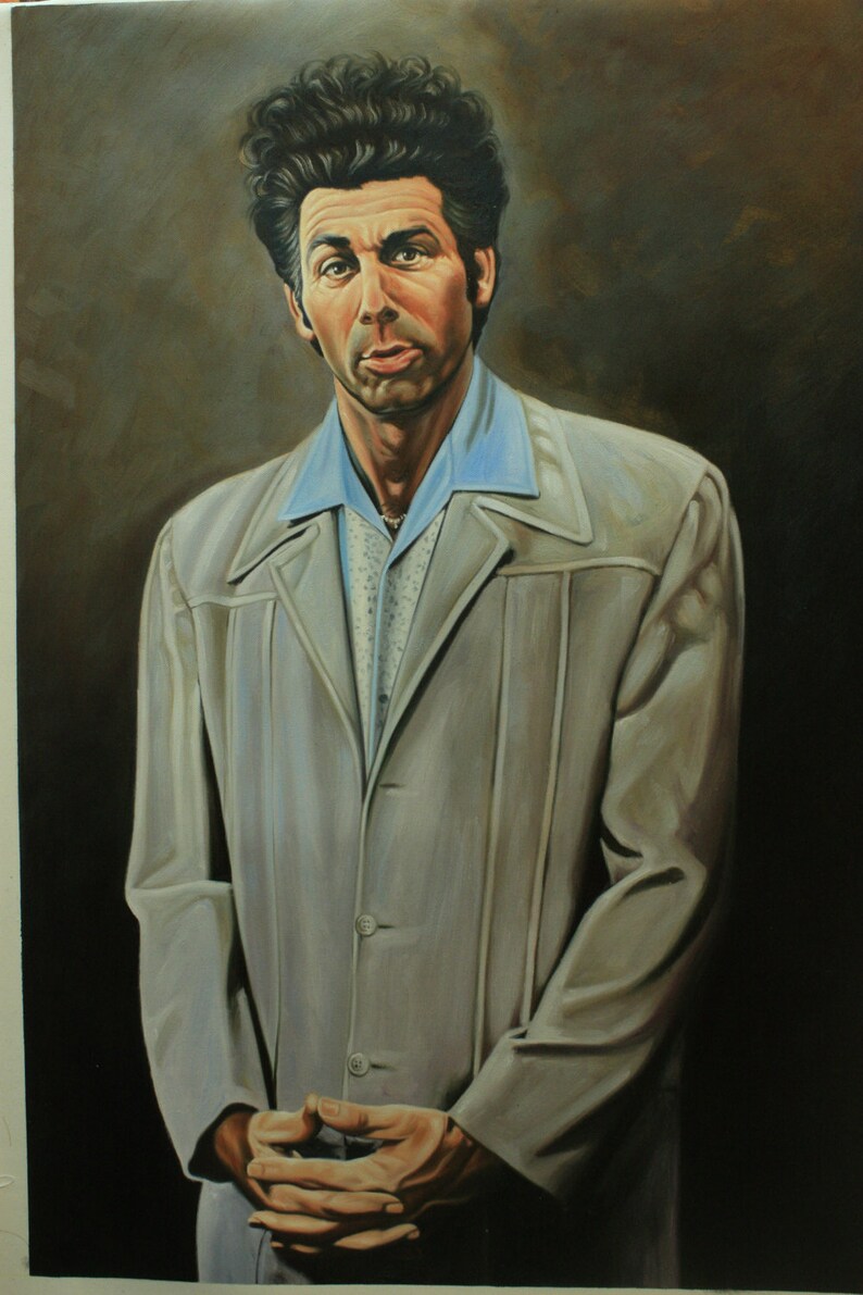 Seinfeld Cosmo Kramer reproduction painting 24x36. 100 Etsy