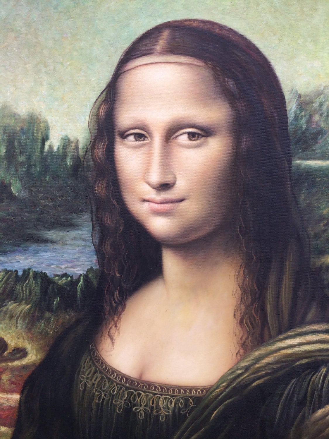 Mona Lisa Reproduktion Ölgemälde auf Leinwand auf Bestellung | Etsy