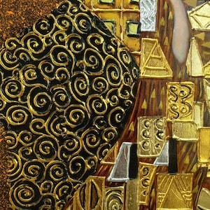 Gustav Klimt Portrait of Adele Bloch-Bauer I reproduction oil painting on canvas, gold paint, made to order, 100% money back guarantee image 4