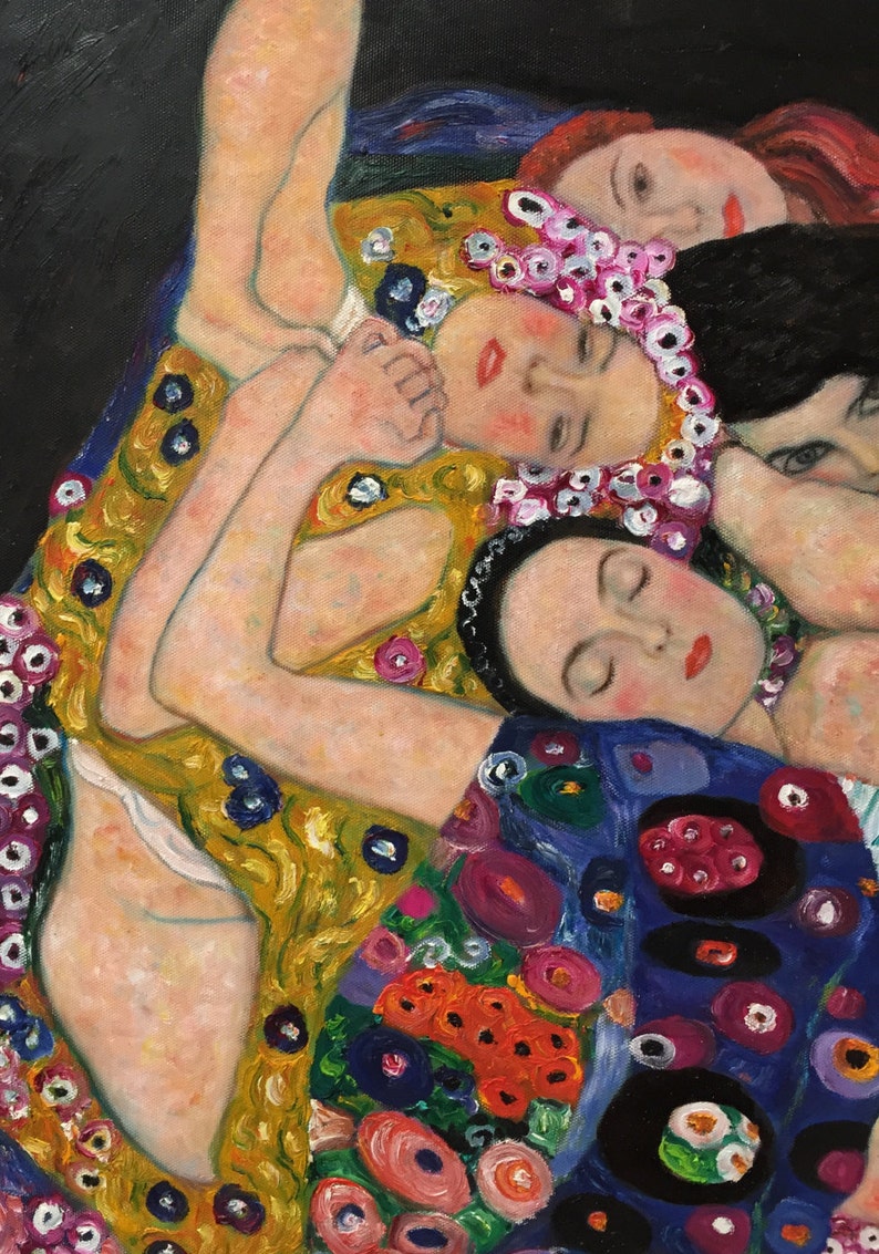 Gustav Klimt the Virgin reproduction oil painting on canvas, made to order, 100% money back guarantee image 2