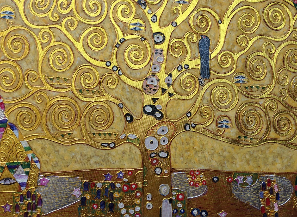 Gustav Klimt Arbre de vie reproduction peinture à lhuile sur | Etsy