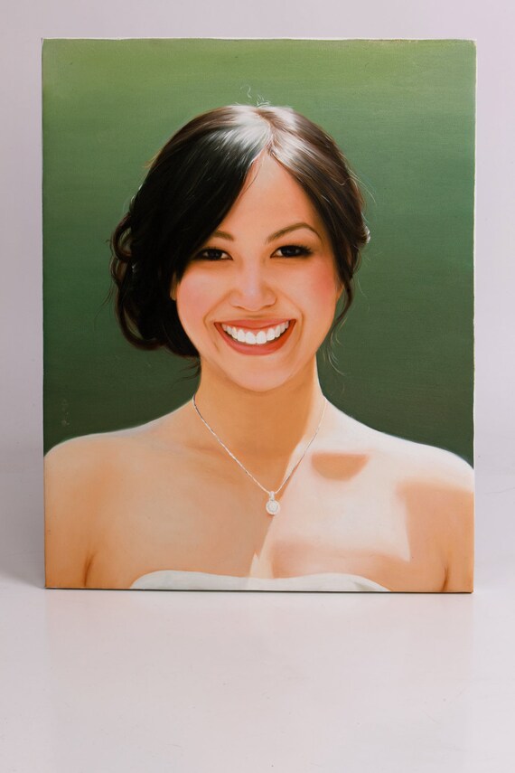 Custom portrait paintings from a photo up to 30x40 inches. Etsy