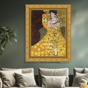 Gustav Klimt Portrait of Adele Bloch-Bauer I reproduction oil painting on canvas, gold paint, made to order, 100% money back guarantee image 6