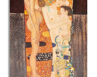 24x 36" Gustav Klimt Three Ages of woman reproduction oil painting on canvas, made to order, 100% money back guarantee