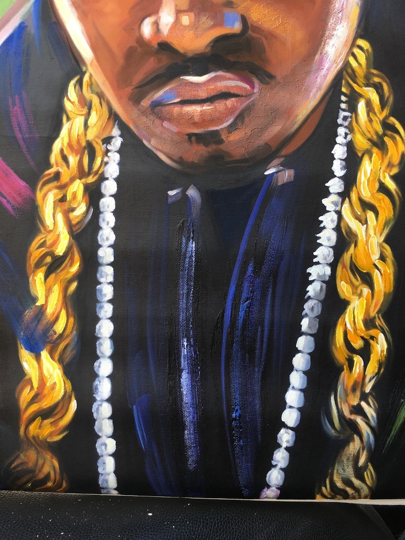 Nas rap and hip hop art oil painting on canvas 24x32 Etsy