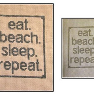 Cross Stitch Pattern PDF emailed Beach Repeat Nautical eat sleep needlework embroidery beach house decor 153 image 2