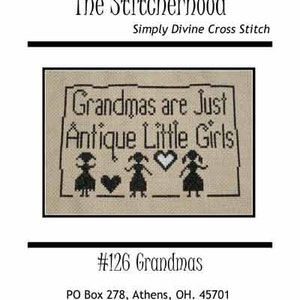 Cross Stitch Pattern PDF emailed Grandmas family girl embroidery grandma grandmother antique funny mom embroidery decor gift needlework 126