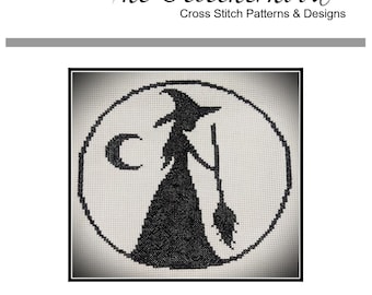 Cross Stitch Pattern PDF emailed Wicca Cleansing and Casting a circle Wicca witch Pagan Wiccan magic spells ritual embroidery needlework 359