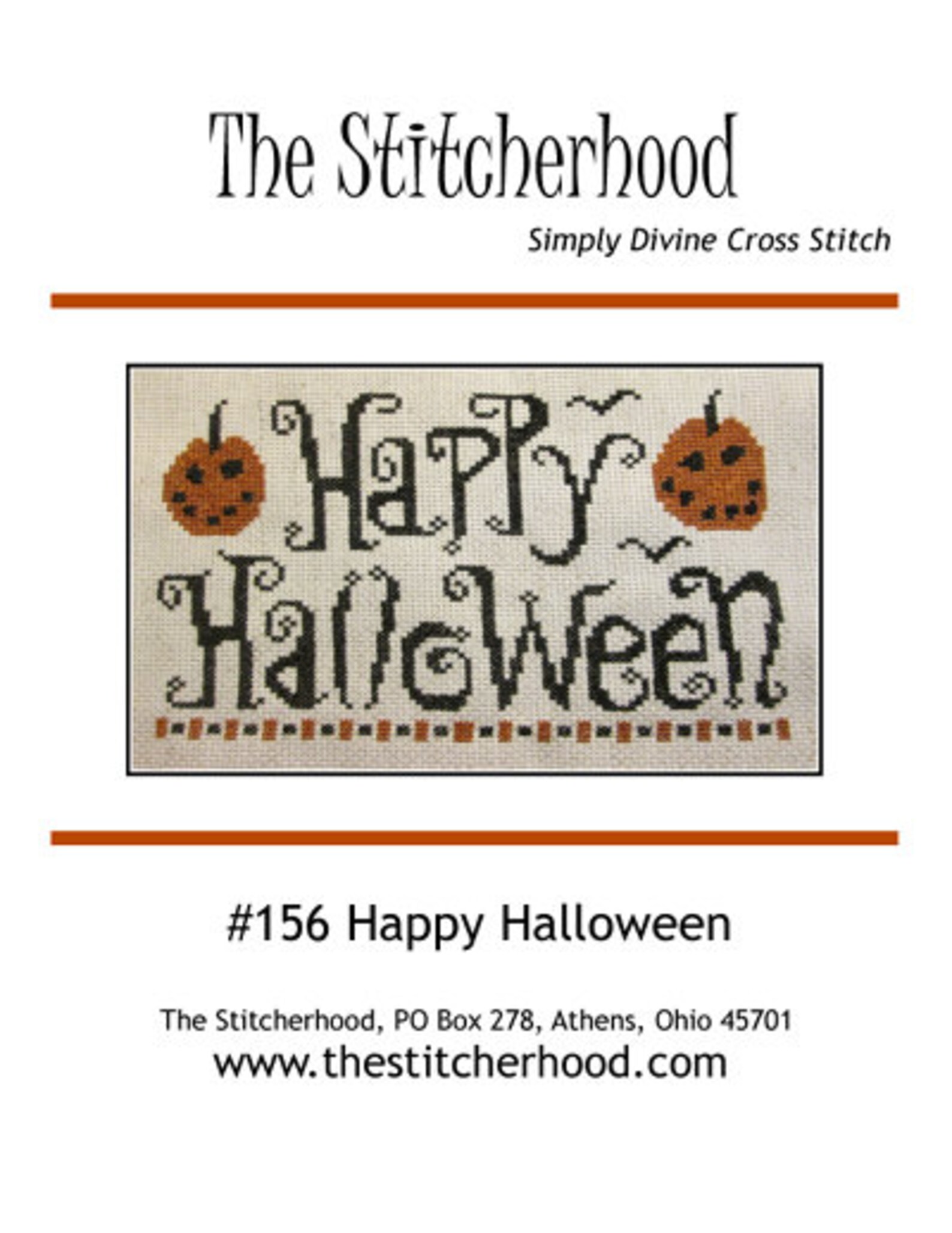 PDF Emailed Cross Stitch Pattern Happy Halloween Decor Sign | Etsy