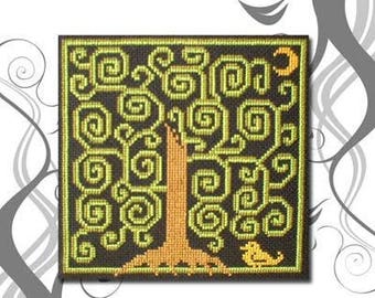 Cross Stitch Pattern PDF emailed Tree of Life Wiccan Witch Wicca Pagan embroidery needlework 34