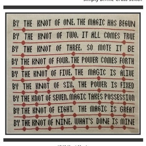Kreuzstich Anleitung PDF Wicca Knoten Magie Zauber Arbeit Ritual Alter Cloth Art Chant Hexe Pagan Meditation Wicca Stickerei Needlework 246