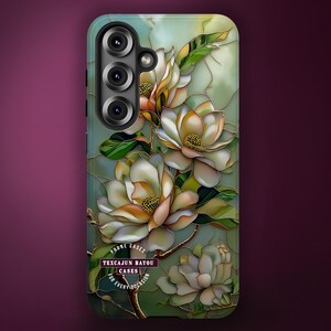 Floral Phone Case: Magnolia Design - Tough Hard Shell Cover