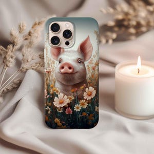 Little Pig Phone Case, Cute Animal Design, Protective Phone Cover, Gift for Animal Lovers, Farm Animal Theme, iPhone Case