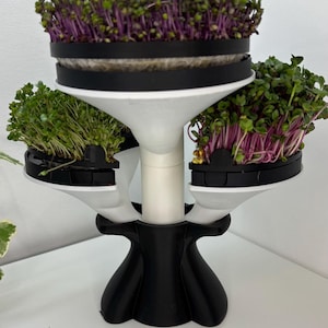 SPROUT | Microgreens Grow Kit Planter, Modular Tower, 3D Printed Indoor Garden, Stackable Planter System for DIY Urban Farming
