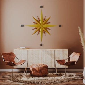 Küsten Strand Dekor Kompass Rose Kunst Nautische Wandkarte Druck Vintage Style Ocean Home Akzent