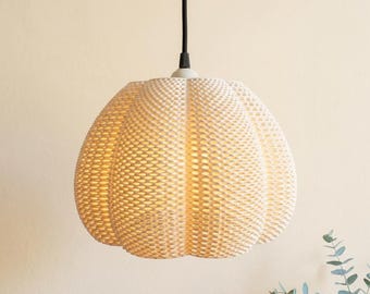 3D Printed Geometric Pendant Light, Faceted Origami Boho, 30+ Colors, 5 Sizes | MARINA