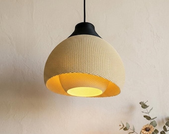 3D Printed Floral Pendant Light, Woven Petal Cottagecore, 30+ Colors, 5 Sizes | FIORE