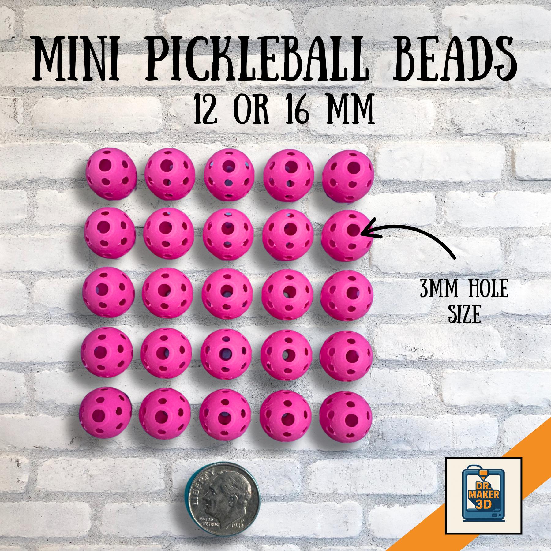 PICKLET Mini Pickleball Bead Charms, 25 Pack