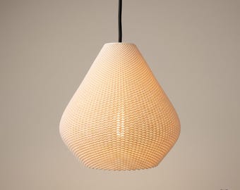 3D Printed Mid-Century Pendant Light, Flowing Boho Ceiling Shade, 30+ Colors, 5 Sizes | AERO