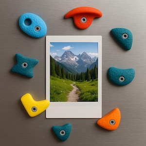 GRIPZ | Kylskåpsmagneter för bouldering - Miniklättringsgrepp, valfri färg