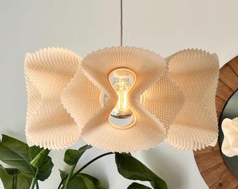 COROA | Crown Pendant Light, Modern Hanging Lampshade, 3D Printed Ceiling Cover