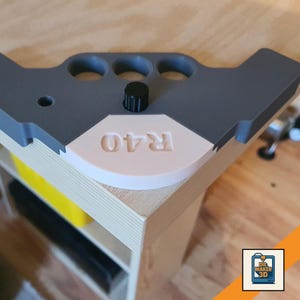 DOVETAIL | Woodworking Corner Jig - Router Radius & Chamfer Template, Choice of Size and Colors
