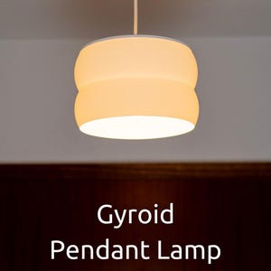 GYROID | Geometric Lampshade - Custom Modern Pendant Light, Choice of Size and Colors