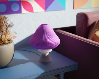 GROOVE | Mushroom Lamp - Custom Retro Table Light, Choice of Color
