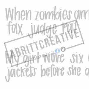 May include: A white background featuring grey text with the phrases The quick brown fox, the lazy log, When zombies arrive, fax judge pat, My girl wove six jackets before she, and pack my box with liquor jugs. A rectangular watermark reads ABRITTCREATIVE.