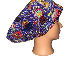 Potter Trolley Treats Stretchy Euro Style Scrub Hat