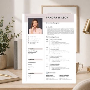 Bewerkbare sjabloon voor creatieve CV | Professioneel schoon cv-ontwerp | Modern sollicitatie-cv | ATS-vriendelijk |Directe download