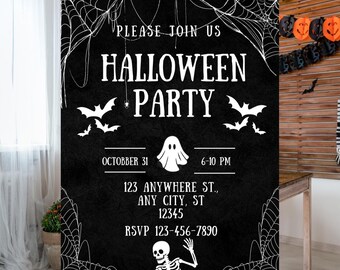 Editable Spooky Halloween Party Invitation | Kids Birthday (Digital Download)