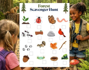 Nature Scavenger Hunt Printable | Kids Outdoor Adventure Game (Digital Download)