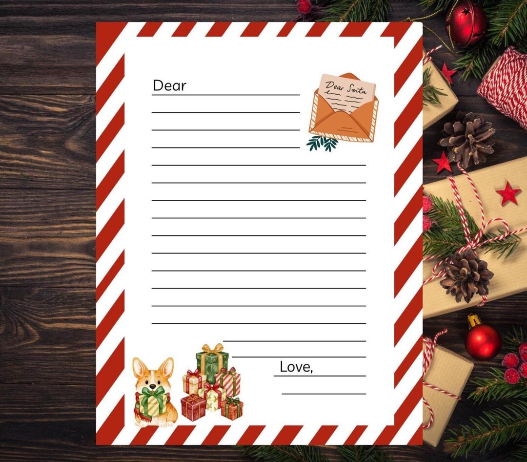Editable Letter to Santa Template | Christmas Printable | Kids Holiday ...