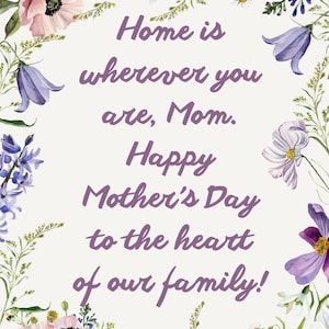 Plantilla de mensaje editable para el Día de la Madre / Tarjeta personalizable / Descarga digital / Nota de regalo imprimible para el Día de la Madre / Tarjeta de descarga instantánea