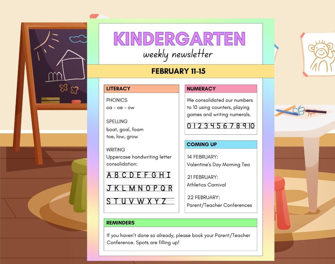 Editable Class Newsletter Template: Weekly Parent Communication (canva ...